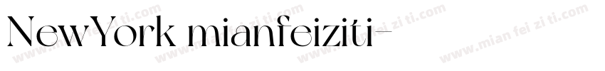 NewYork mianfeiziti字体转换